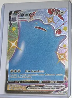 Pokemon Ditto VMAX Shiny Holo Rare SV119/SV122 Shining Fates English - Image 1