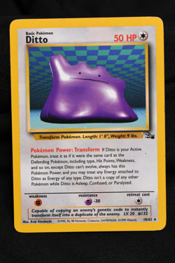 Ditto 18/62 LP Fossil Regular Rare Unlimited Pokemon TCG - Image 1