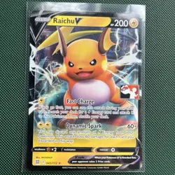 Pokemon TCG - Raichu V - 045/172 Stamped - Prize Pack Series Brilliant Stars - Image 1