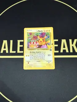 Pokemon TCG Birthday Pikachu Holo 50 HP #24 English ______'s Pikachu BS promo - Image 1