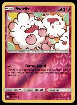 Swirlix 153/236 Common Cosmic Eclipse Pokemon Reverse Holo Lightly Played - Image 1