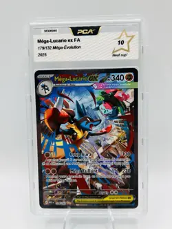 PCA 10 Carte Pokemon Mega Lucario ex Alternative 179/132 MEG fr - Image 2
