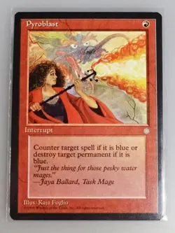 MTG 5 Card Set Pyroblast Kurenha Hydroblast Wateruha English Version Used - Image 3