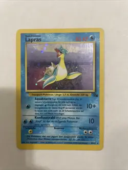 Lapras 10/62 Pokemon TCG 1999 Fossil Unlimited Holo Rare GERMAN - Image 1