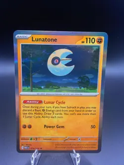 Lunatone 074/132 Rare Mega Evolution Pokemon Holo Near Mint - Image 1