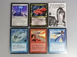 Magic The Gathering 5 Card Set Pyroblast Krenha Mystic Remora Used - Image 1