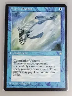 Magic The Gathering 5 Card Set Pyroblast Krenha Mystic Remora Used - Image 3
