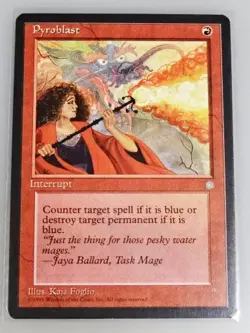 Magic The Gathering 5 Card Set Pyroblast Krenha Mystic Remora Used - Image 5