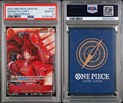 2023 ONE PIECE OP05 AWAKENING OF THE NEW ERA 1ST ANV #012 MONKEY D. LUFFY PSA 10 - Image 3