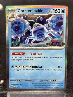 Crabominable 134 (Prerelease) [Staff] Scarlet & Violet Promo Card - NEAR MINT** - Image 1
