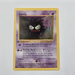 Near Mint | 1st Edition Base Set Shadowless | Gastly 50/102 | Pokemon Card - Image 3