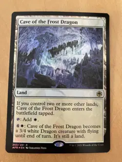 Ampersand Cave of the Frost Dragon FOIL MTG AFR English Card Used - Image 2
