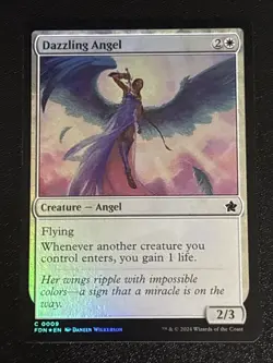 MTG Foundations Dazzling Angel Foil 0009 NM - Image 1
