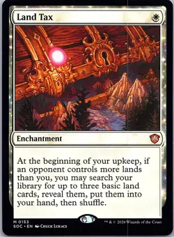 Land Tax 153 Mythic Commander: Secrets of Strixhaven Magic: The Gathering NM - Image 1