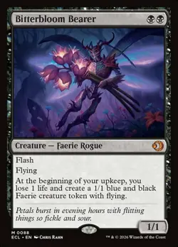 1x Bitterbloom Bearer - Foil NM-Mint, English Lorwyn Eclipsed MTG Magic - Image 1