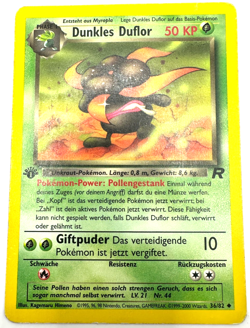 Pokemon Karte TCG Dunkles Duflor 36/82 Team Rocket no Holo Vintage Deutsch LP - Image 1