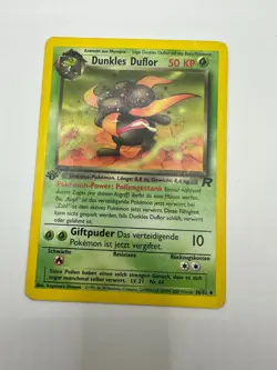 Pokemon Karte TCG Dunkles Duflor 36/82 Team Rocket no Holo Vintage Deutsch LP - Image 2