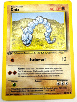 Pokemon Karte TCG Onix 56/102 1. Basis Set No Holo Vintage GD Deutsch - Image 1