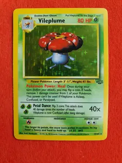 Vileplume 15/64 Pokemon TCG Jungle Set (1999) HOLO Rare NM - Image 1