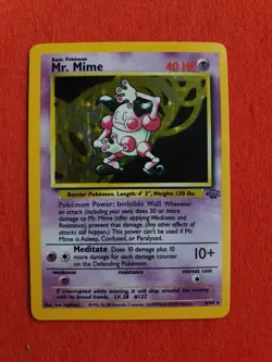 Mr. Mime 6/64 Pokemon TCG Jungle Set (1999) HOLO Rare NM - Image 1