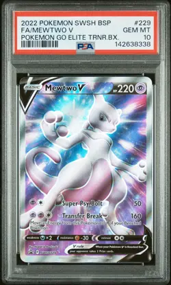 MEWTWO V SWSH229 PSA 10 POKEMON GO ELITE TRAINER BOX PROMO POKEMON ENGLISH - Image 1