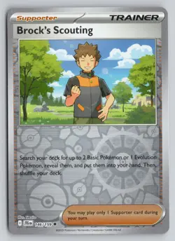 BROCK'S SCOUTING 146/159 UNCOMMON JOURNEY TOGETHER POKEMON REVERSE HOLO NM - Image 1
