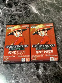 One Piece OP-13 Carrying On His Will English Lot Of 2 Packs *Sealed OP5 - Image 1