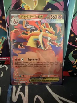Pokemon TCG Mega Charizard Y EX Holo Card 022/217 Stage 2 Fire 360 HP 280 - Image 1