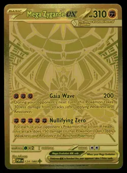 Pokemon Cards Mega Zygarde ex 124/088 Perfect Order Mega Hyper Rare NM - Image 1