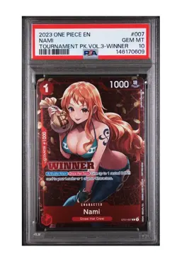 Nami (Tournament Pack Vol. 3) Winner ST01-007 One Piece Promotion Cards PSA 10 - Image 1