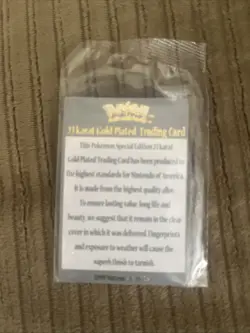 1999 Burger Limited-Edition Pokemon Trading Card 23K Gold-Plated Mewtwo - Image 4