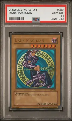 2002 YUGIOH STARTER DECK: YUGI #006 DARK MAGICIAN ULTRA RARE PSA 10 *LOW POP - Image 1
