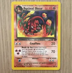 Pokemon Dark Charmeleon 50 HP Uncommon Team Rocket 32/82 1st Edition French Card - Image 1