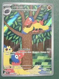 Archen 131/086 Sv: White Flare Holo Illustration Rare Raw English Pokemon Card - Image 1