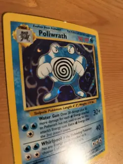 Poliwrath 13/102 Unlimited Base Set Holo Pokemon Card LP - Image 2