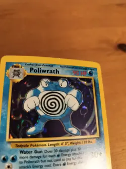 Poliwrath 13/102 Unlimited Base Set Holo Pokemon Card LP - Image 4