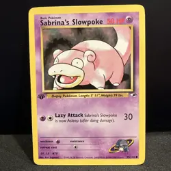 Sabrina's Slowpoke 95/132 - 1st Edition Gym Heroes - Pokemon Card - Image 1