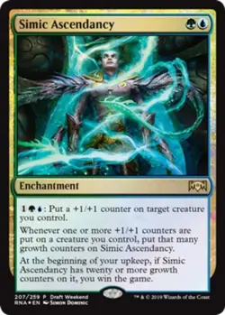 MTG Simic Ascendancy - Foil Draft Weekend Promo, Unique & Misc. Promos, Damaged, - Image 1