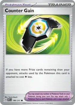 Counter Gain - 186/217 Reverse Holo - Ascended Heroes Near Mint Pokemon TCG - Image 1