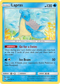 Lapras Reverse Holo - Lost Thunder Near Mint Pokemon TCG - Image 1