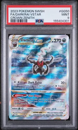 Pokemon Darkrai VSTAR GG50/GG70 Crown Zenith Ultra Rare Holo PSA 9 - Image 1