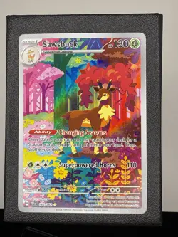 Sawsbuck TEF 166/162 IR Temporal Forces Illustration Rare Card Pokemon TCG NM - Image 1