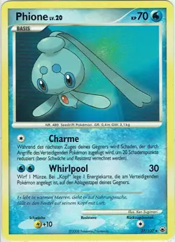 Pokemon Card Trading Card Game Majestic Tomorrow No. 27/100 Phione German - Image 1