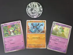 Pokemon Mega 2025 Fall Collector Chest Cosmo Foil Promos: Ralts, Kirlia, Riolu - Image 1