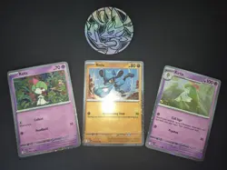 Pokemon Mega 2025 Fall Collector Chest Cosmo Foil Promos: Ralts, Kirlia, Riolu - Image 2