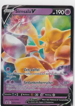Pokemon Card Trading Promo No. SWSH083 Alakazam V German - Image 1