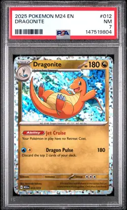 2025 POKEMON M24 EN-MCDONALD'S COLLECTION #012 DRAGONITE PSA 7 - Image 1