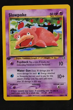Slowpoke 1st Edition 73/111 LP Neo Genesis Regular Common Pokemon TCG - Image 1