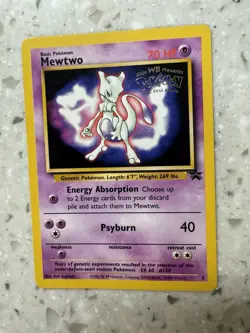 POKEMON TCG MEWTWO BLACK STAR PROMO-FOIL STAMPEDSUPER HIGH GRADE NM/NMM - Image 2
