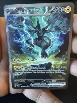 Pokemon TCG SV Black Bolt Zekrom ex #166/086 Side Damage - Image 1